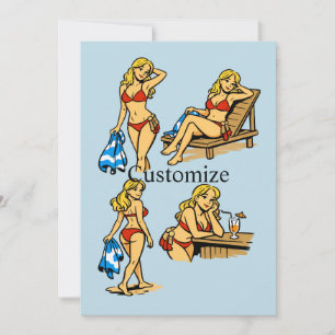 Bikini Beach Time Thunder_Cove Invitation