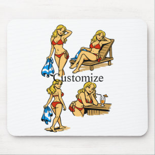 Bikini Beach Time Thunder_Cove Mouse Mat