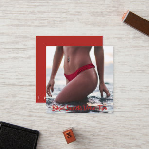 Bikini Belly Barista Coffee Horizontal Drive-Thru Loyalty Card