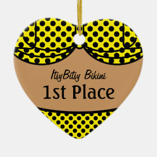 Bikini Black Polka Dot Ceramic Tree Decoration