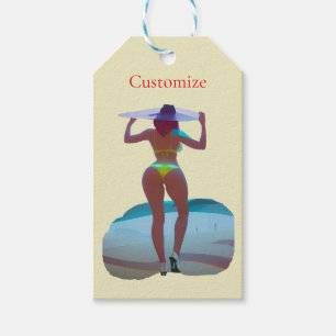 Bikini Booty Beach Girl Thunder_Cove Gift Tags