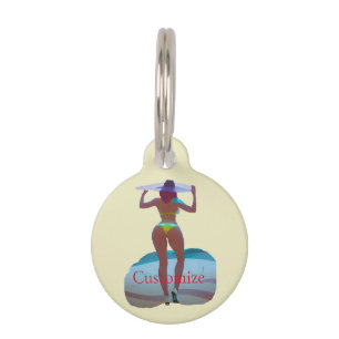 Bikini Booty Beach Girl Thunder_Cove Pet Tag