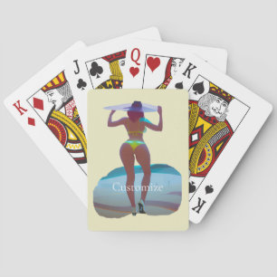 Bikini Booty Beach Girl Thunder_Cove Playing Cards