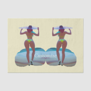 Bikini Booty Beach Girl Thunder_Cove Tissue Paper