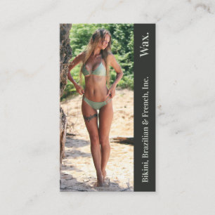 Bikini Brazilian French Wax Photo Foam Punchcard Loyalty Card