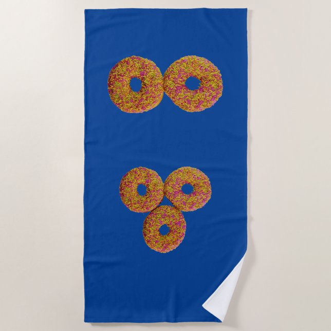 Bikini doughnuts beach towel (Front)