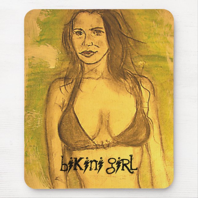 bikini girl art mouse mat (Front)