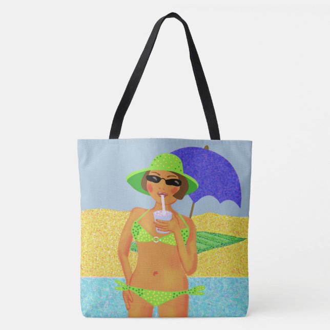 Bikini girl beach bag (Front)