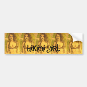 bikini girl bumper sticker