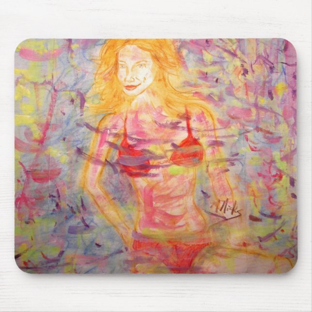bikini girl mouse mat (Front)