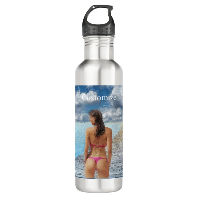Bikini Girl Thunder_Cove  710 Ml Water Bottle (Front)