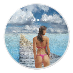 Bikini Girl Thunder_Cove Ceramic Knob