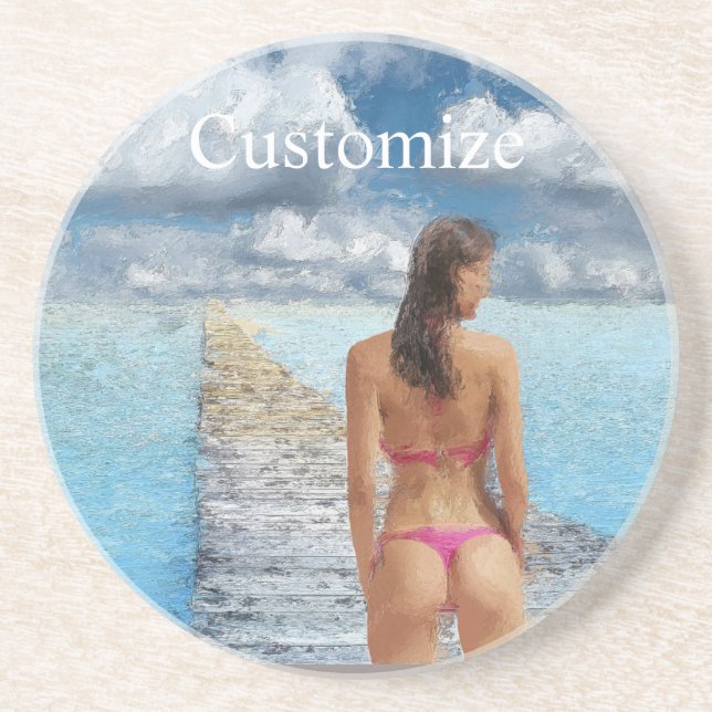 Bikini Girl Thunder_Cove  Coaster (Front)