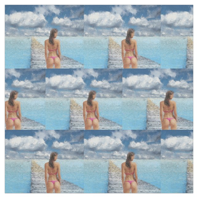 Bikini Girl Thunder_Cove Fabric (Swatch)
