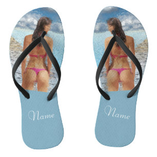 Bikini Girl Thunder_Cove Flip Flops