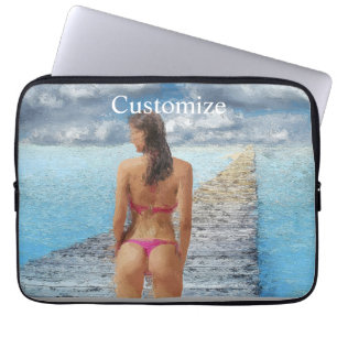 Bikini Girl Thunder_Cove Laptop Sleeve