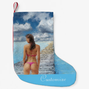 Bikini Girl Thunder_Cove Small Christmas Stocking