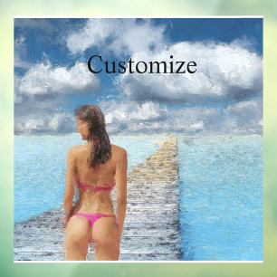 Bikini Girl Thunder_Cove  Window Cling