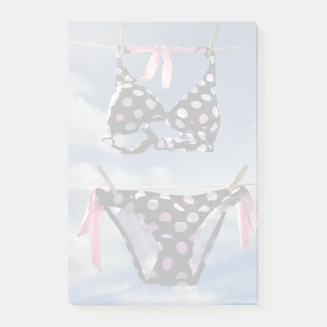 Bikini Hanging On A Clothesline Post-it Notes (Front)