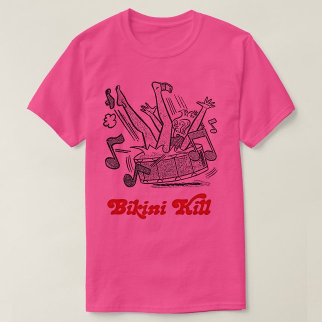 Bikini Kill Punk Girl Design T-Shirt (Design Front)