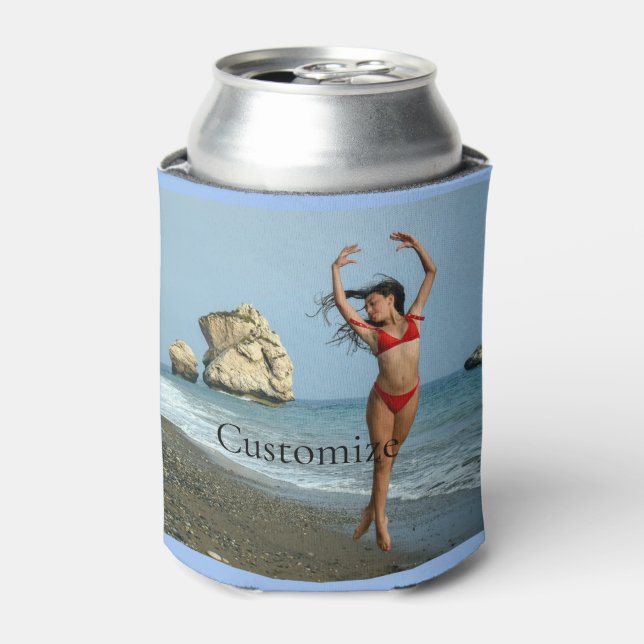 Bikini Model Dancing Thunder_Cove Can Cooler (Can Front)