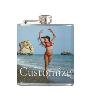 Bikini Model Dancing Thunder_Cove Hip Flask