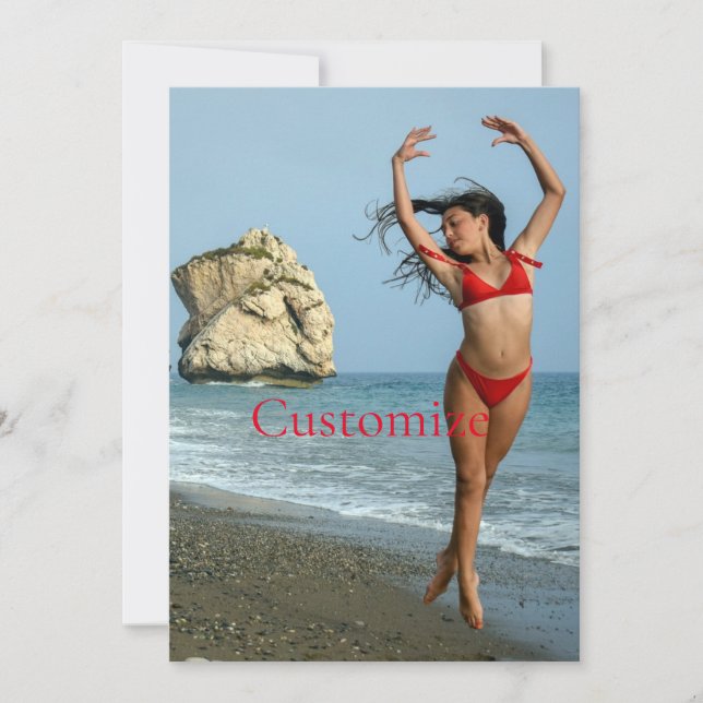 Bikini Model Dancing Thunder_Cove Invitation (Front)