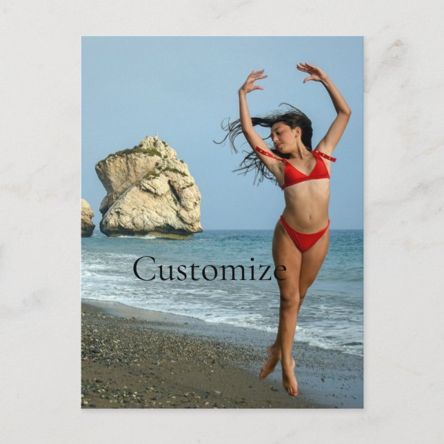 Bikini Model Dancing Thunder_Cove Postcard (Front)