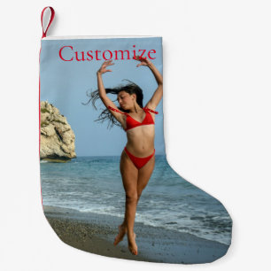 Bikini Model Dancing Thunder_Cove Small Christmas Stocking