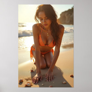 Bikini On The Beach Poster