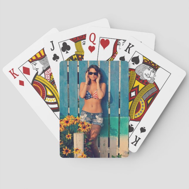 BIKINI PATRIOTI GIRL playing cards (Back)