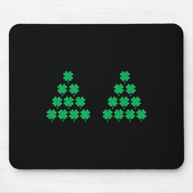 Bikini Style Shamrock Irish S St Patricks Day Funn Mouse Mat (Front)