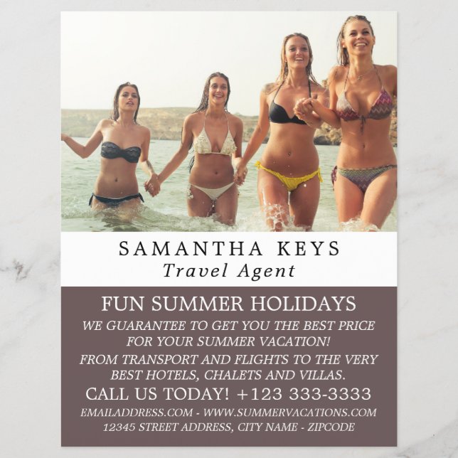 Bikini Vacation, Travel Agent Advertising Flyer (Front)