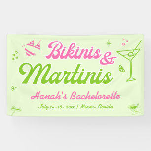 Bikinis and Martinis Bach Party Welcome Banner