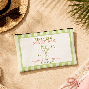 Bikinis and Martinis Bachelorette Party Beach Bach Accessory Pouch