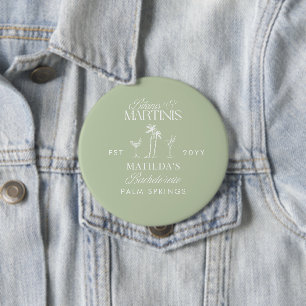 Bikinis and martinis Elegant vintage bachelorette 10 Cm Round Badge