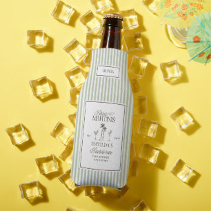 Bikinis and martinis Elegant vintage bachelorette Bottle Cooler