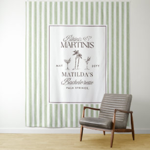 Bikinis and martinis Elegant vintage bachelorette Tapestry