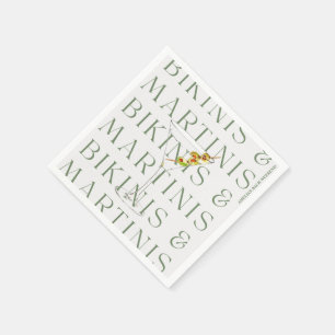 Bikinis and Martinis Napkin