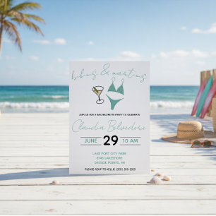 Bikinis and Martinis Themed Bachelorette Party Invitation