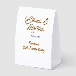 bikinis & martinis bachelorette party name brown