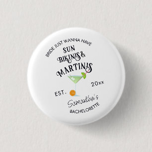 Bikinis & Martinis Tropical Pool Hen Bachelorette 3 Cm Round Badge