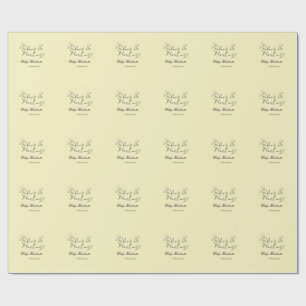 Bikins & Martinis bachelorette party yellow retro Wrapping Paper