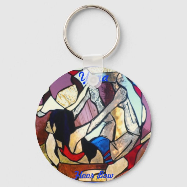 Bikram yoga Bow Pose Dhanurasana Keychain (Front)