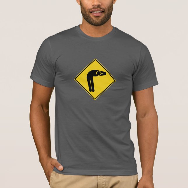 Bikram Yoga "Half Moon Pose" Sign T-Shirt (Front)
