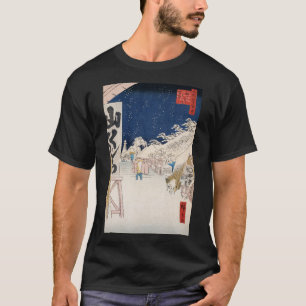 Bikuni Bridge in Snow Vintage Ukiyo-e Japanese Art T-Shirt
