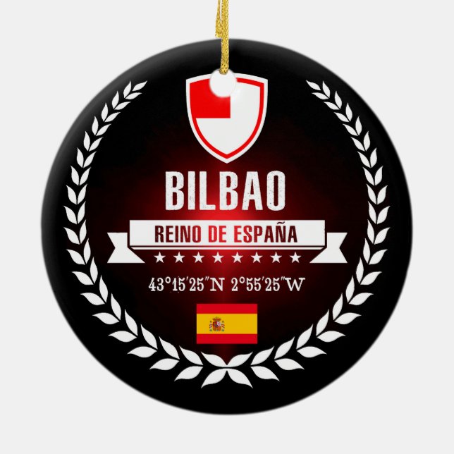 Bilbao Ceramic Tree Decoration (Back)