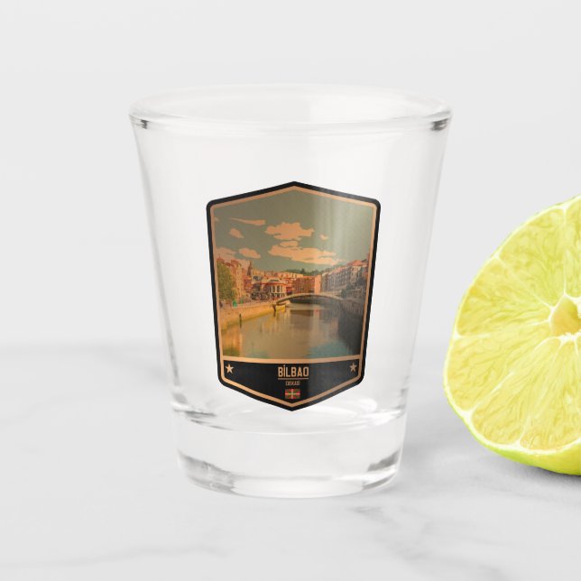 Bilbao Shot Glass (Front)