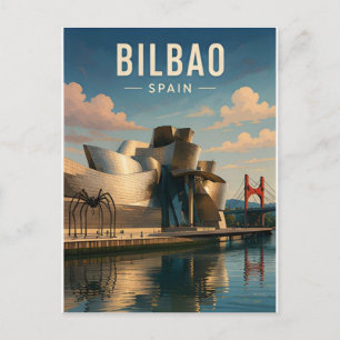 Bilbao Spain Basque Architecture Northern City  Postcard