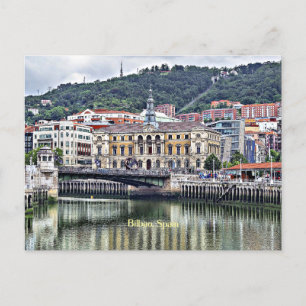 Bilbao, Spain cityscape photograph Postcard